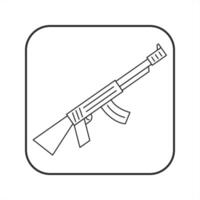 M4 weapon line icon vector
