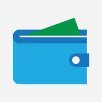 Flat wallet illustration design vector