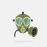 army gas mask logo, illustration of army respiratory protection from bad air with 1 circulation and hose on the side vector