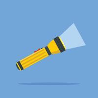 flashlight logo with light beam, house object illustration. suitable for poster and web icon vector