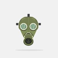 army gas mask logo, illustration of army respiratory protection from bad air with 1 circulation in the middle vector