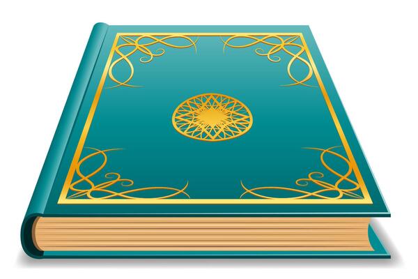 magic book keeper of magical information on paper cartoon stock illustration isolated on white background