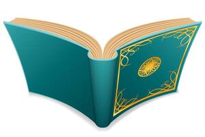magic book keeper of magical information on paper cartoon stock illustration isolated on white background vector