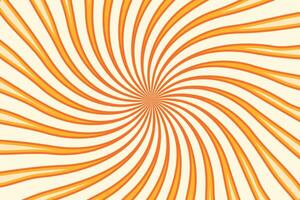 Caramel swirl background. Candy rays. Retro psychedelic ornament vector