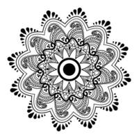 Black and white mandala background vector