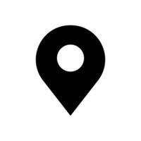 Flat Loction icon Black Design vector