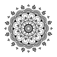 Black and white mandala background with ornament design vector