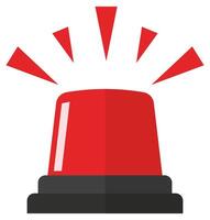 Siren icon in flat style isolated on white background. vector