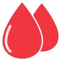 Flat icon blood drop isolated on white background. vector