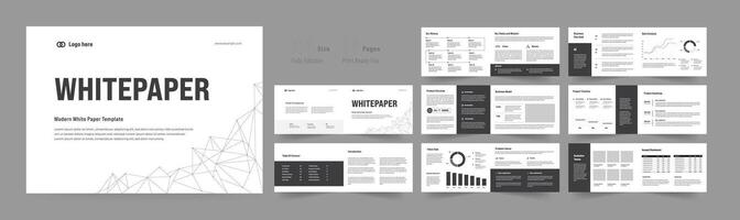 whitepaper layout design whitepaper brochure design vector