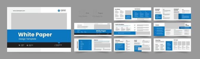 landscape whitepaper design white paper layout template vector