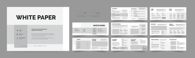 whitepaper design landscape whitepaper template vector