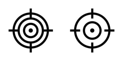 ilustración de dos objetivo iconos Perfecto para representando precisión, apuntar, y objetivo ajuste en diseños relacionado a Deportes o negocio. editable ataque. vector