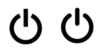 Illustration of two power button icons. Perfect for representing technology, electronics, and interface controls. Editable stroke. vector