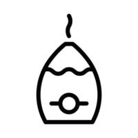 Illustration of a humidifier icon in black and white, suitable for home and health designs. Editable stroke. vector