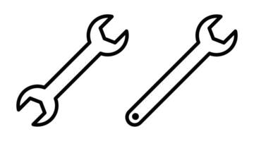 Illustration of a wrench icon. Perfect for representing tools, repair, and maintenance concepts. Editable stroke. vector