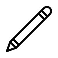 Illustration of a pencil icon. Ideal for representing writing, drawing, and creative concepts. Editable stroke. vector