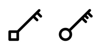 Illustration of keys icon in black and white. Perfect for security, access, and home-related designs. Editable stroke. vector