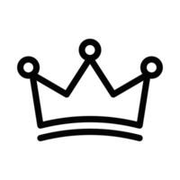Illustration of a crown icon in black and white. Ideal for royalty, luxury, and leadership-related designs. Editable stroke. vector
