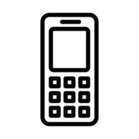 Illustration of a classic mobile phone icon. Perfect for representing communication, technology, and retro devices. Editable stroke. vector