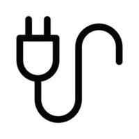 Illustration of a power plug icon. Ideal for representing electricity, energy, and technology concepts. Editable stroke. vector