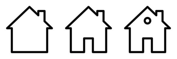 Home outline icon. Editable stroke. vector