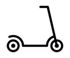 Illustration of a scooter icon. Perfect for representing transportation, mobility, and eco-friendly concepts. Editable stroke. vector