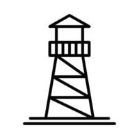 Watchtower outline icon. Editable stroke. vector