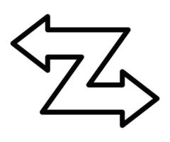 Directional arrow exchange icon illustration. Ideal for navigation and trade concepts. Editable stroke. vector