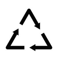 Illustration of a recycling icon. Ideal for representing sustainability, environment, and eco-friendly concepts. Editable stroke. vector