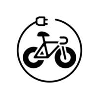 electric bicycle solid icon design good for web or mobile app vector