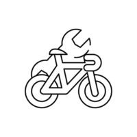 bicycle reparation shop thin outline icon design good for web or mobile app vector