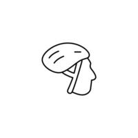 bicycle helmet thin outline icon design good for web or mobile app vector