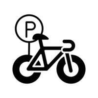 bicycle parking area solid icon design good for web or mobile app vector
