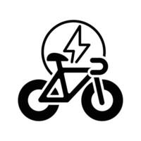 electric bicycle solid icon design good for web or mobile app vector