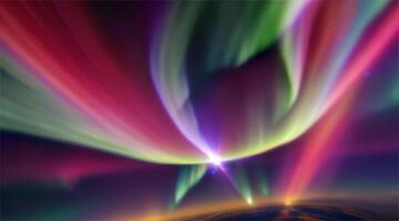 The aurora borealis is seen in this image video