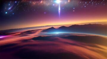 An abstract image of a planet and stars video