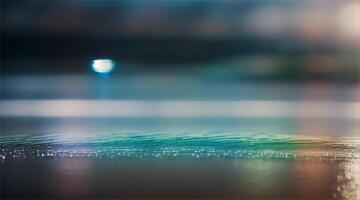 A blurry photo of a water surface with a light in the background video