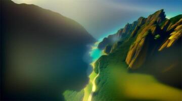 An image of a mountain range with a river video
