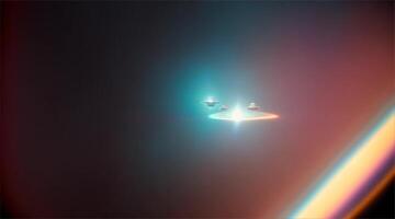 An image of a space ship flying through the air video