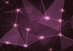 Abstract pink low poly triangle background vector