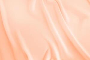 Elegant Peach Fuzz Silk Fabric with Soft Pleats - Ideal for Designer Text Mockups, Luxury Cards, and Retro Backgrounds photo