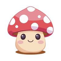 Smiling Mushroom with Polka Dots vector