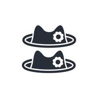 hat icon. .Editable stroke.linear style sign for use web design,logo.Symbol illustration. vector