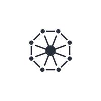 Neural networks icon. .Editable stroke.linear style sign for use web design,logo.Symbol illustration. vector