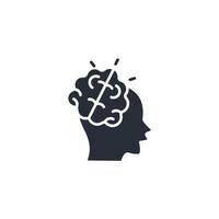 head icon. .Editable stroke.linear style sign for use web design,logo.Symbol illustration. vector