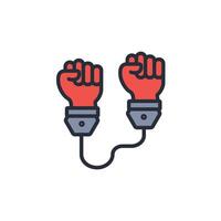 arrest icon. .Editable stroke.linear style sign for use web design,logo.Symbol illustration. vector
