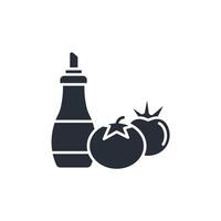 tomato sauce icon. .Editable stroke.linear style sign for use web design,logo.Symbol illustration. vector