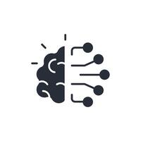 Artificial Intelligence icon. .Editable stroke.linear style sign for use web design,logo.Symbol illustration. vector
