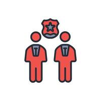 officer icon. .Editable stroke.linear style sign for use web design,logo.Symbol illustration. vector